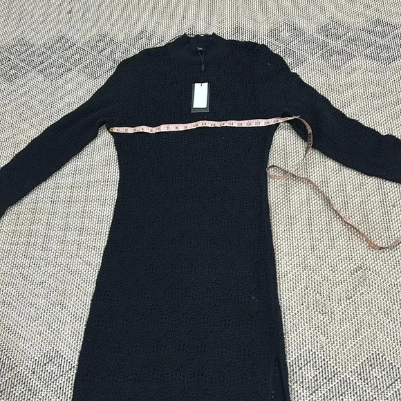 FRYE
Women's Mock-Neck Pointelle-Stitch Maxi Dress - Picture 6 of 9